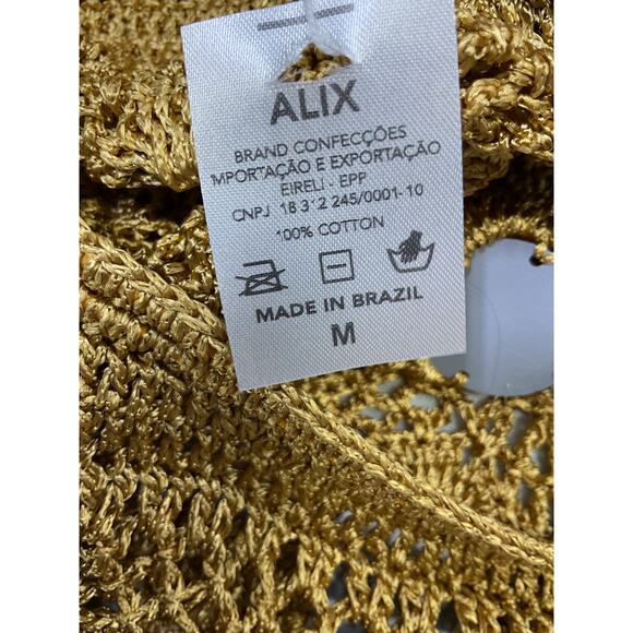 Alix Pinho 'Translucid' Gold Cotton Mini Skirt Size M - NWT - Picture 5 of 5